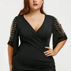 Blusa mangas remache gasa fiesta