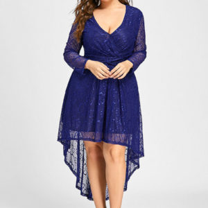 vestido fiesta azul estrellas talla grande