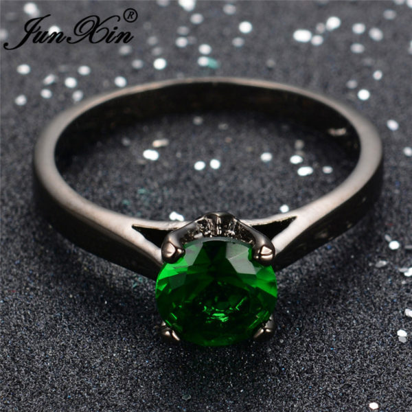 anillo verde zirconita